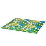 HOMCOM Tappeto Puzzle per Bambini 36 Pezzi con 24 Bordi, in Schiuma EVA Antiscivolo, Area Coperta 3.24?, Fantasia con Natura e Dinosauri