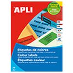 APLI 11840 etichetta autoadesiva Rosso 100 pz