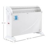 HOMCOM-Stufa-Elettrica-Termoventilatore-da-Parete-e-da-Appoggio-Temperatura-Regolabile-e-Timer-58.5x20x43cm---Bianco