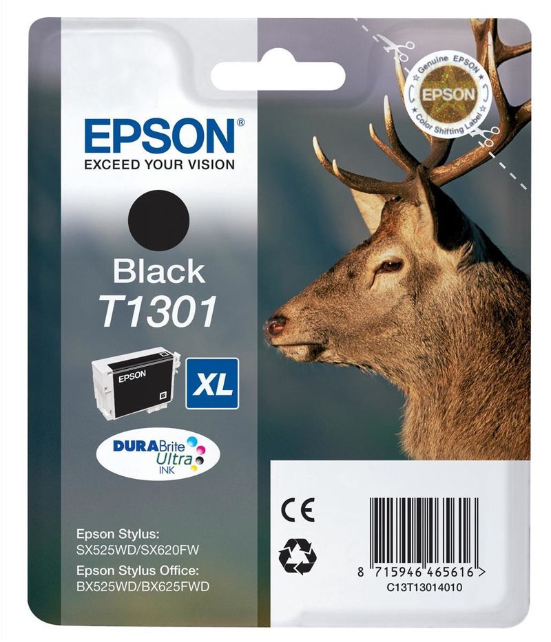 ORIGINALE-Epson-Cartuccia-d--39inchiostro-nero-C13T13014012-T1301-XL-945-pagine-254ml