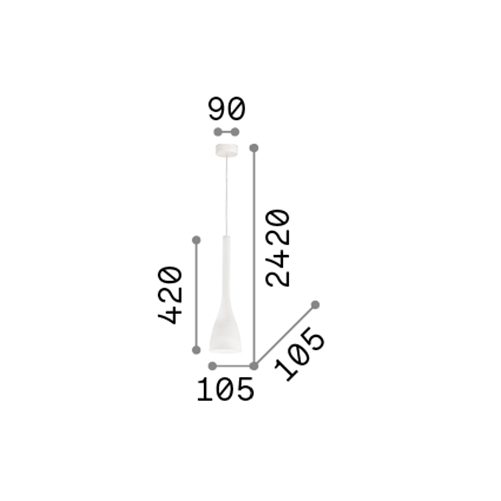 Sospensione-Moderna-Flut-Vetro-Bianco-1-Luce-E14-Small