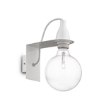 Ideal Lux Applique Moderna Minimal Metallo Bianco 1 Luce E27 8W 3000K Luce Calda