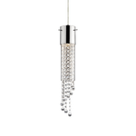 Sospensione-Moderna-Gocce-Vetro-Cromo-1-Luce-Gu10-7W-3000K-Luce-Calda