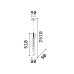 Sospensione-Moderna-Gocce-Vetro-Cromo-1-Luce-Gu10-7W-3000K-Luce-Calda