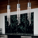 Sospensione-Moderna-Gocce-Vetro-Cromo-1-Luce-Gu10-7W-3000K-Luce-Calda