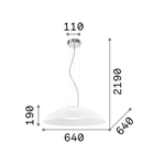 Sospensione-Moderna-Lena-Vetro-Bianco-3-Luci-E27-D64Cm