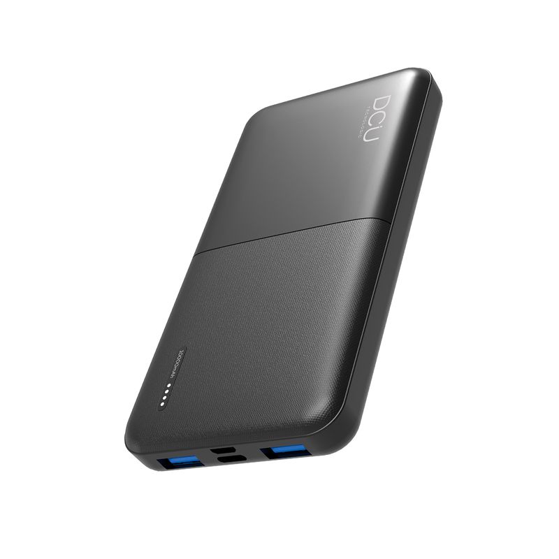 DCU-Tecnologic-Power-Bank-Quick-Charge-10000Mah---Tripla-uscita-USB-con-Power-Delivery-20W-e-Quick-Charge-225W---Capacita-di-caricare-piu-volte-i-tuoi-dispositivi---Colore-Nero