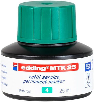 Edding-MTK-25-ricarica-per-evidenziatori-Verde-25-ml-1-pz--edding-MTK-25-Bottled-Refill-Ink-for-Permanent-Markers-25ml-G