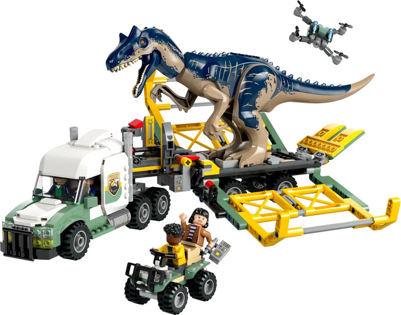 Missione-dinosauro--camion-di-trasporto-dell’allosauro---Lego-Jurassic-World-76966