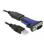 DeLOCK 66280 cavo seriale Nero 0,8 m USB tipo A DB-9