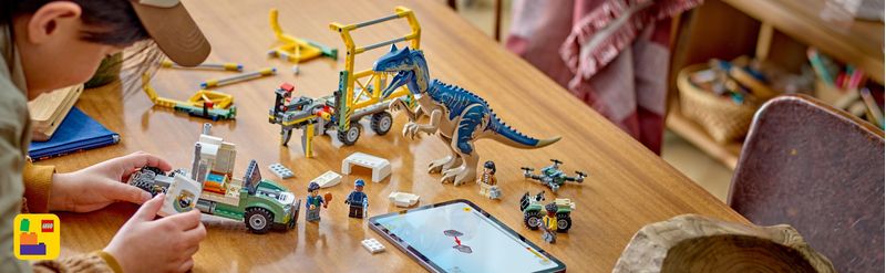 Missione-dinosauro--camion-di-trasporto-dell’allosauro---Lego-Jurassic-World-76966