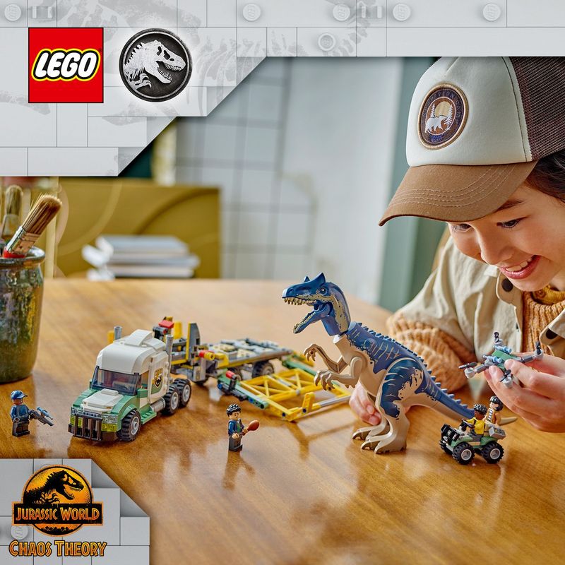 Missione-dinosauro--camion-di-trasporto-dell’allosauro---Lego-Jurassic-World-76966