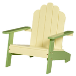 Outsunny Sedia per Bambini Adirondack in Legno di Pino, Seduta Ergonomica con Braccioli e Vernice Atossica 51x50x52.5cm Verde