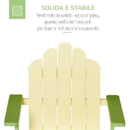 Outsunny-Sedia-per-Bambini-Adirondack-in-Legno-di-Pino-Seduta-Ergonomica-con-Braccioli-e-Vernice-Atossica-51x50x52.5cm-Verde