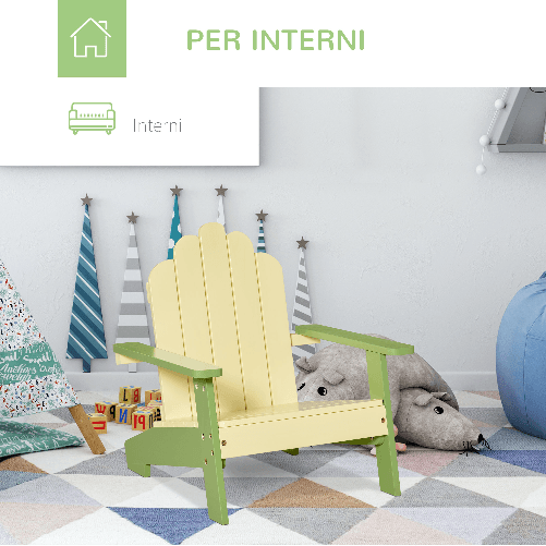 Outsunny-Sedia-per-Bambini-Adirondack-in-Legno-di-Pino-Seduta-Ergonomica-con-Braccioli-e-Vernice-Atossica-51x50x52.5cm-Verde