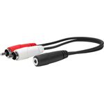 Vivolink PROMJFRCAM0.2 cavo audio 02 m 3.5mm 2 x RCA Nero (3.5MM Female to RCA Male - . - Warranty 144M)