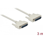 Delock - Kabel seriell - DB-25 (M) bis DB-25 (M) - 3,0m - Daumenschrauben - beige (84391)