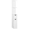 kleankin-Colonna-Bagno-con-2-Ripiani-e-2-Armadietti-Mobile-Alto-Salvaspazio-15.2x29.8x118-cm-Bianco