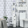 kleankin-Colonna-Bagno-con-2-Ripiani-e-2-Armadietti-Mobile-Alto-Salvaspazio-15.2x29.8x118-cm-Bianco