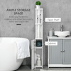 kleankin-Colonna-Bagno-con-2-Ripiani-e-2-Armadietti-Mobile-Alto-Salvaspazio-15.2x29.8x118-cm-Bianco