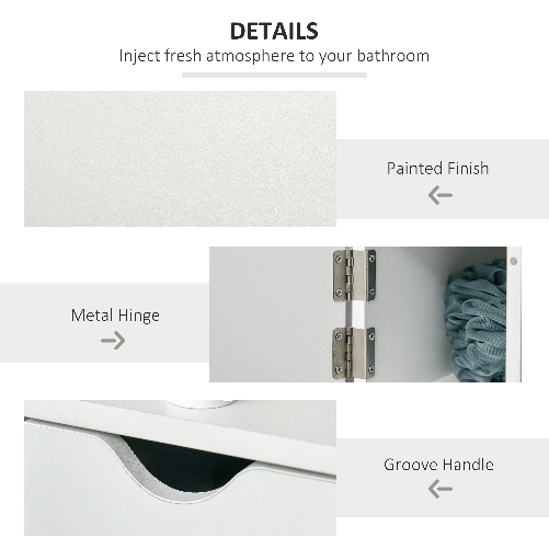 kleankin-Colonna-Bagno-con-2-Ripiani-e-2-Armadietti-Mobile-Alto-Salvaspazio-15.2x29.8x118-cm-Bianco