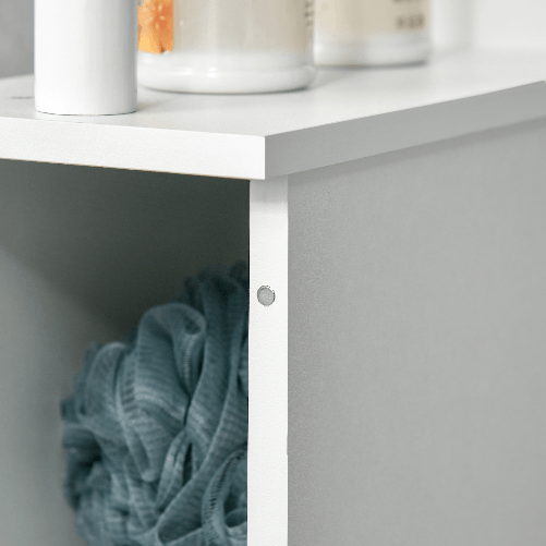 kleankin-Colonna-Bagno-con-2-Ripiani-e-2-Armadietti-Mobile-Alto-Salvaspazio-15.2x29.8x118-cm-Bianco