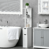kleankin-Colonna-Bagno-con-2-Ripiani-e-2-Armadietti-Mobile-Alto-Salvaspazio-15.2x29.8x118-cm-Bianco