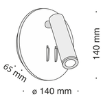 Applique-Da-Parete-Interno-Moderno-Ios-176-Alluminio-Nero-Luce-Led-Integrato-10W