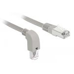 DeLOCK - Patch-Kabel - RJ-45 (M) nach unten gewinkelt bis RJ-45 (M) gerade - 1,0m - 0,58 cm - S/FTP - CAT 6 - halogenfre