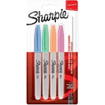 Sharpie 2065402 marcatore permanente Fibre tip Blu, Verde, Arancione, Rosa 4 pz