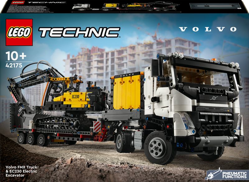 Autocarro-Volvo-FMX-ed-Escavatore-elettrico-EC230---Lego-Technic-42175