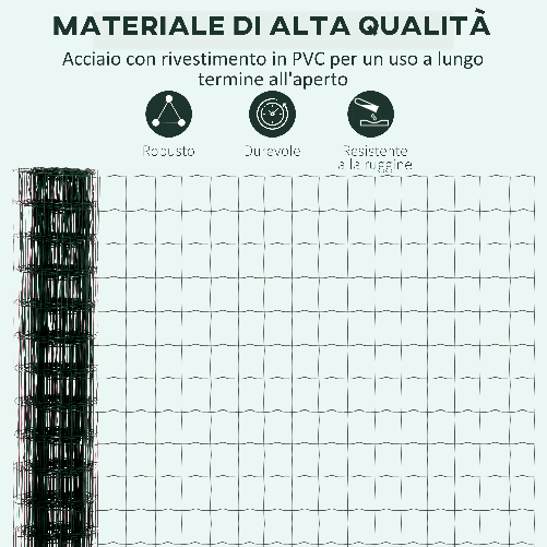 Outsunny-Rete-di-Recinzione-in-Acciaio-e-PVC-per-Spazi-Esterni-Rotolo-da-25m-e-Altezza-1.7m-Verde