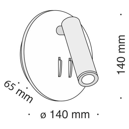 Applique-Da-Parete-Interno-Moderno-Ios-176-Alluminio-Bianco-Led-Integrato-10W