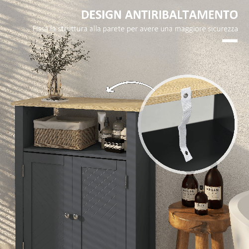 kleankin-Mobiletto-Bagno-a-3-Ripiani-in-MDF-e-Truciolato-con-Ripiano-Interno-Regolabile-60x30x80.5-cm