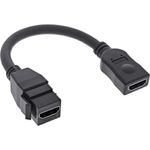 InLine Cavo adattatore HDMI keystone 4K-60Hz - HDMI A femmina-femmina - nero - 02m