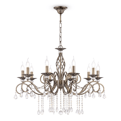 Lampadario-Classico-Grace-Metallo-Ottone-10-Luci