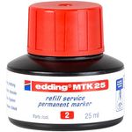 Edding MTK 25 ricarica per evidenziatori Rosso 25 ml 1 pz (edding MTK 25 Bottled Refill Ink for Permanent Markers 25ml R