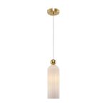 Sospensione-Contemporanea-Antic-Metallo-Oro-1-Luci-Diffusore-In-Vetro-Bianco