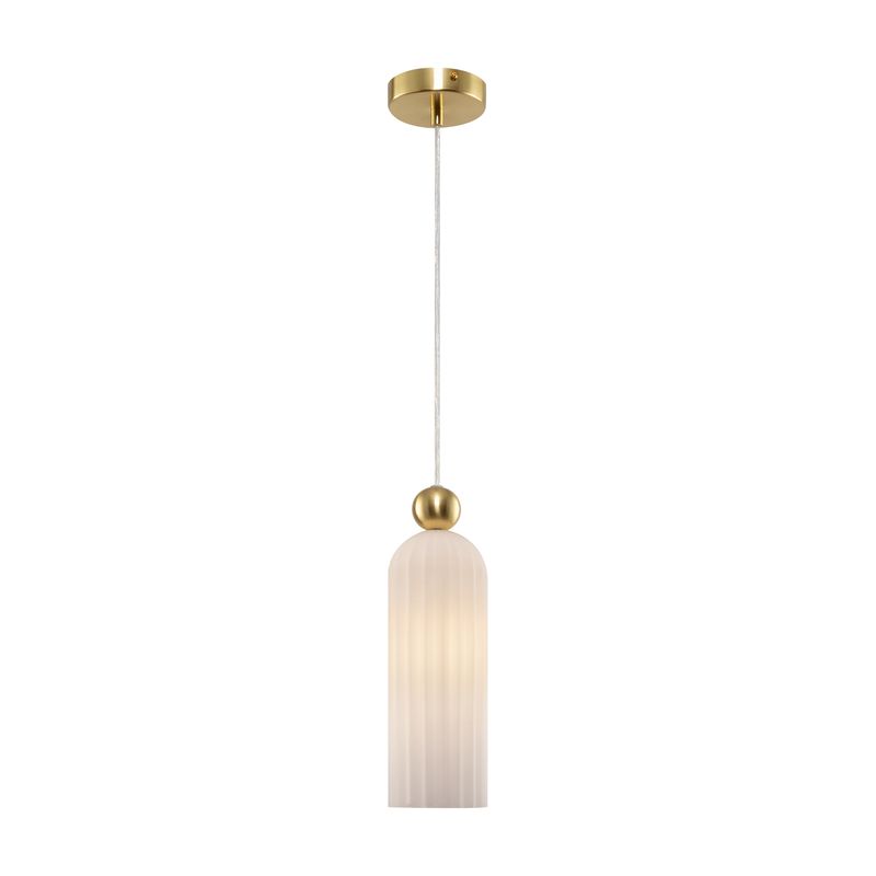 Sospensione-Contemporanea-Antic-Metallo-Oro-1-Luci-Diffusore-In-Vetro-Bianco