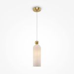 Sospensione-Contemporanea-Antic-Metallo-Oro-1-Luci-Diffusore-In-Vetro-Bianco