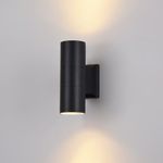 Maytoni Lampada Da Parete Moderna Da Esterno Alluminio Nero 2 Luci Gu10 50W Ip54