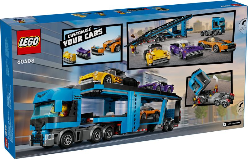 Camion-trasportatore-con-auto-sportive---Lego-City-60408