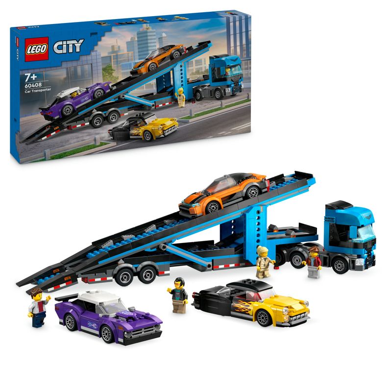 Camion-trasportatore-con-auto-sportive---Lego-City-60408