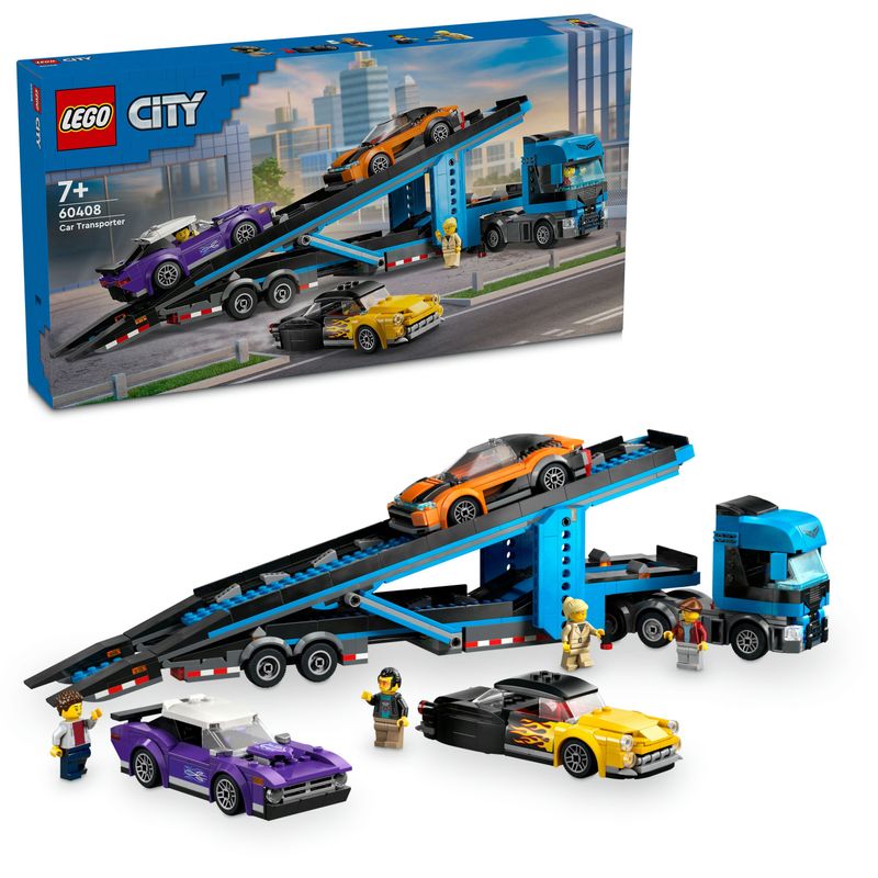 Camion-trasportatore-con-auto-sportive---Lego-City-60408