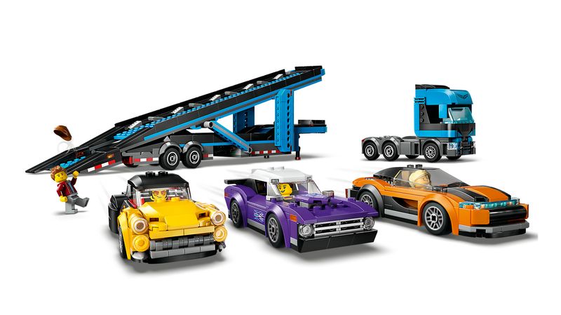 Camion-trasportatore-con-auto-sportive---Lego-City-60408