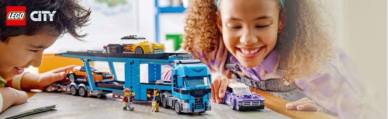 Camion-trasportatore-con-auto-sportive---Lego-City-60408