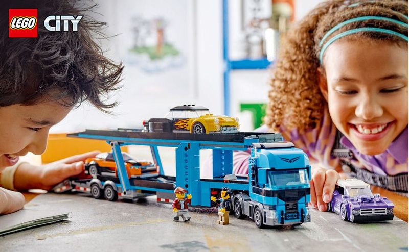 Camion-trasportatore-con-auto-sportive---Lego-City-60408