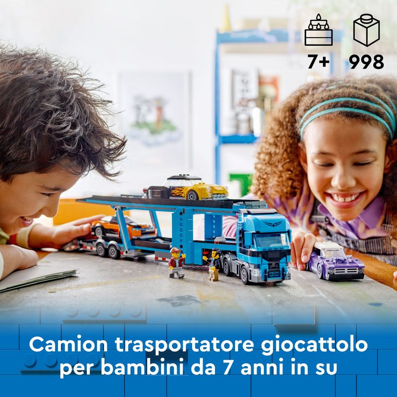 Camion-trasportatore-con-auto-sportive---Lego-City-60408