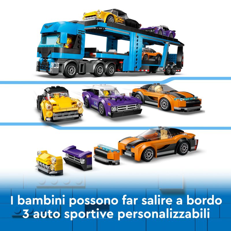 Camion-trasportatore-con-auto-sportive---Lego-City-60408