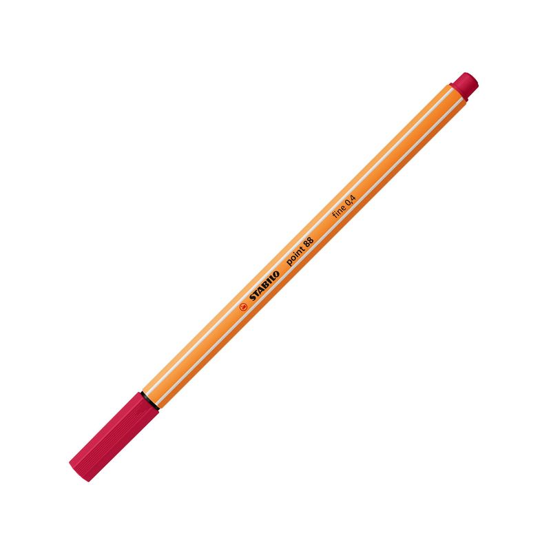 Penna-STABILO-point-88-50-rosso-scuro-punta-fine-fineline